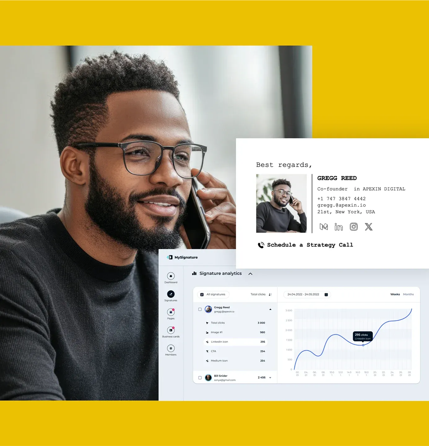 Email signature analytics