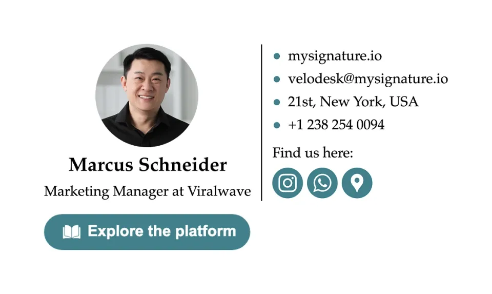 email signature for marketing and sales